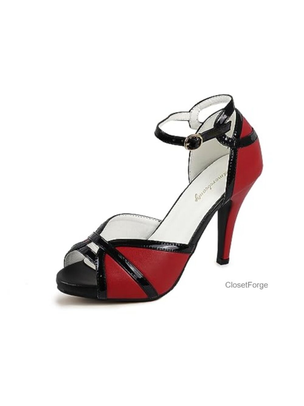 Strappy Peep Toe Heels Women Sexy Platform High Heel Ankle Strap Sandals 4 Inch